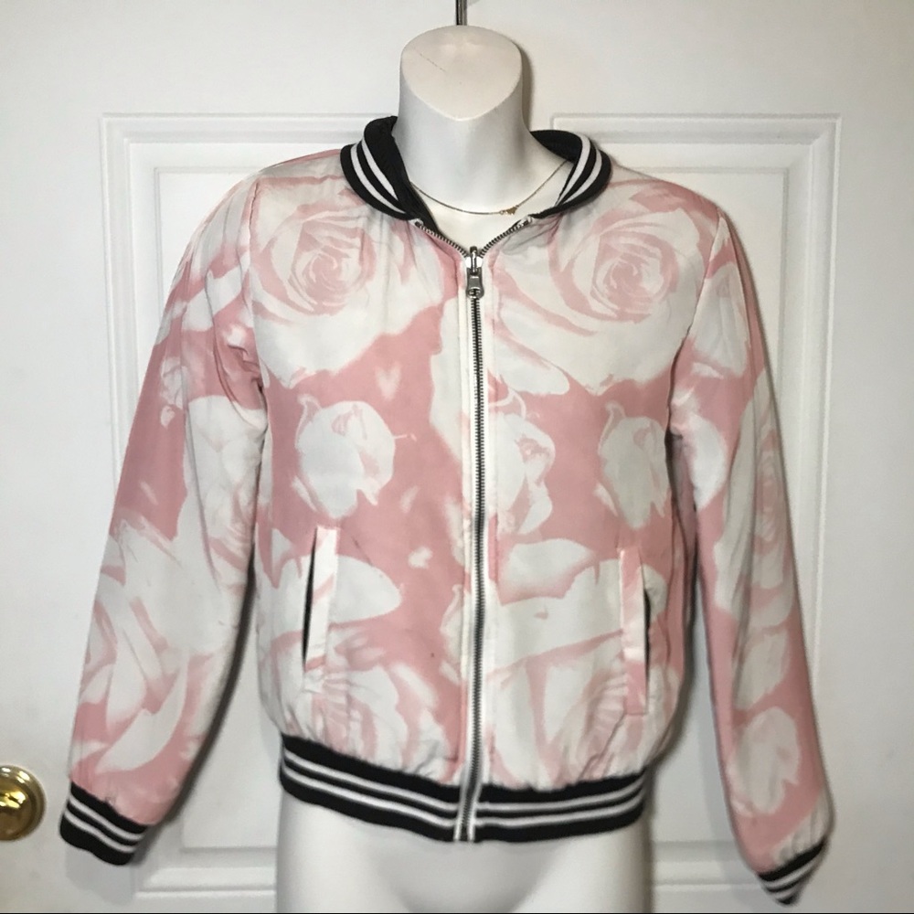 Girls 9/10 reversible bomber jacket